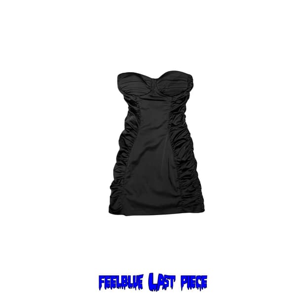 Shirred Satin Mini Tube Dress