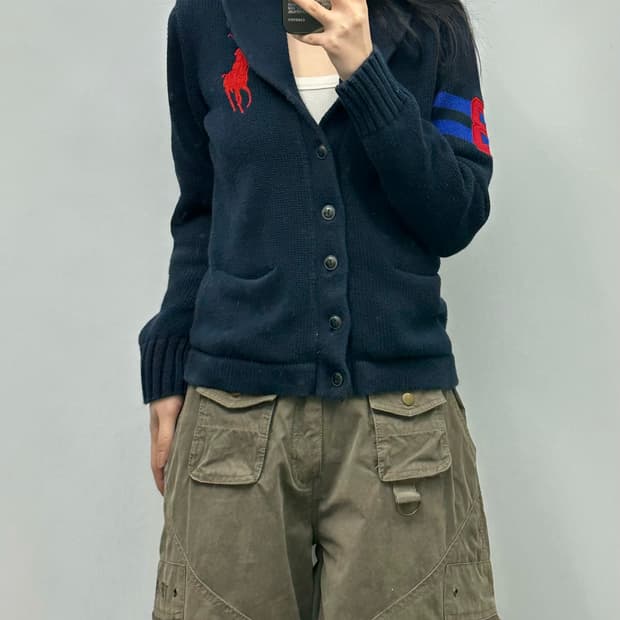 폴로 랄프로렌 빅포니 숄카라 니트 가디건