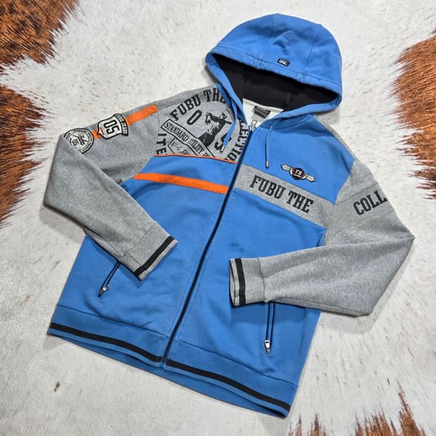 후부 Y2K 배색 후드집업