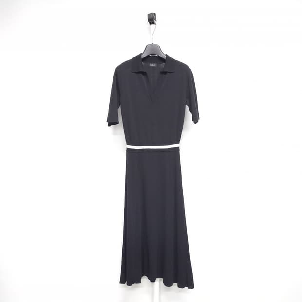 타임 춘하추 레이온 니트 맥시 롱 플레어 원피스 F 33-55