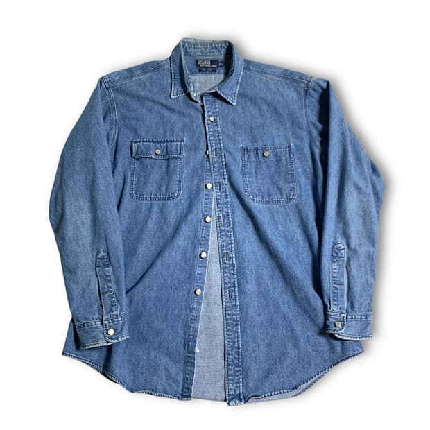 [XL~] 90s Polo denim shirt