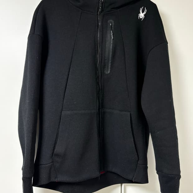 [정품] 스파이더(SPYDER) 기능성 후드 집업 / M(90) / 블랙