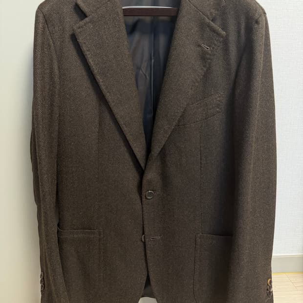 오라치오 루치아노 브라운 헤링본 자켓48