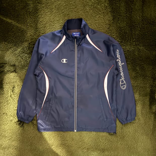 [L] 챔피온 재팬 엠브로이더리 로고 트랙 자켓 네이비