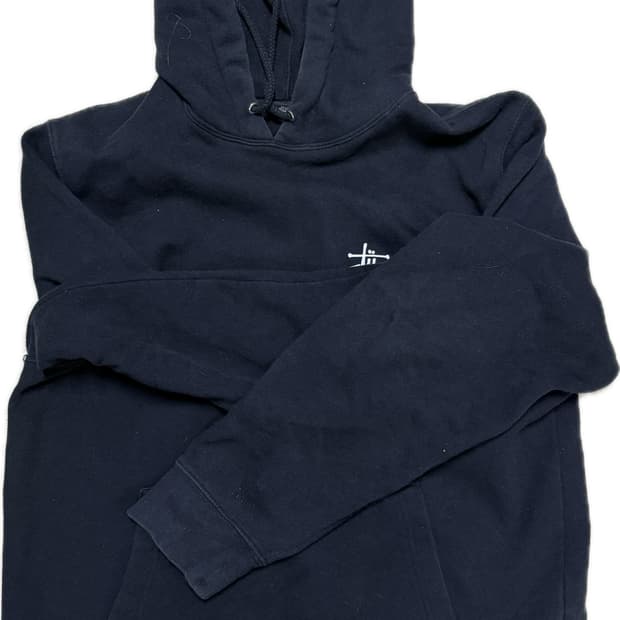 스투시 로고 블랙 후드 L