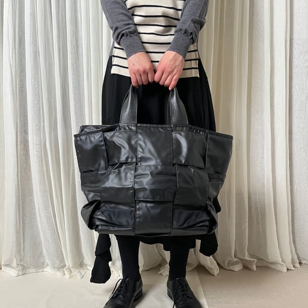 준야와타나베 위빙 토트백 pvc junya watanabe 꼼데가르송