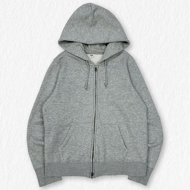유니클로 후드집업 그레이