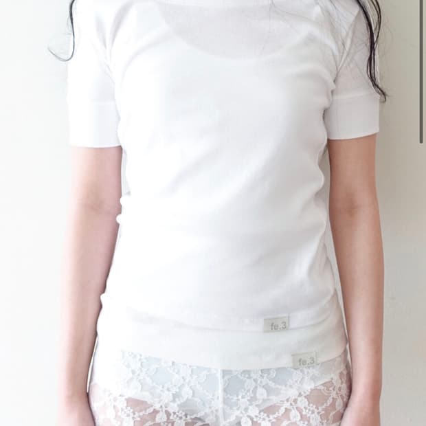 샵 페어리 립 하프 탑 화이트 rib half top white