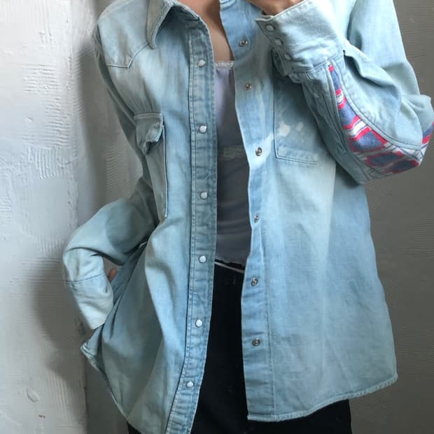Visvim 비즈빔 패치워크 데님 셔츠 