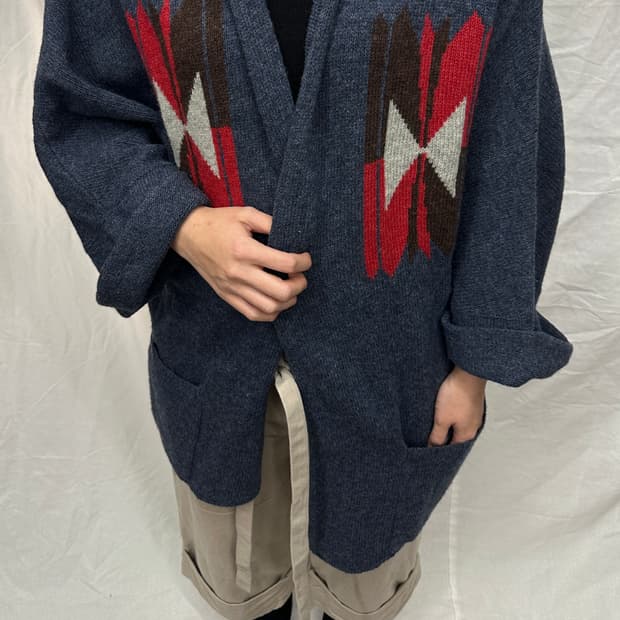 wool100% 숄 가디건