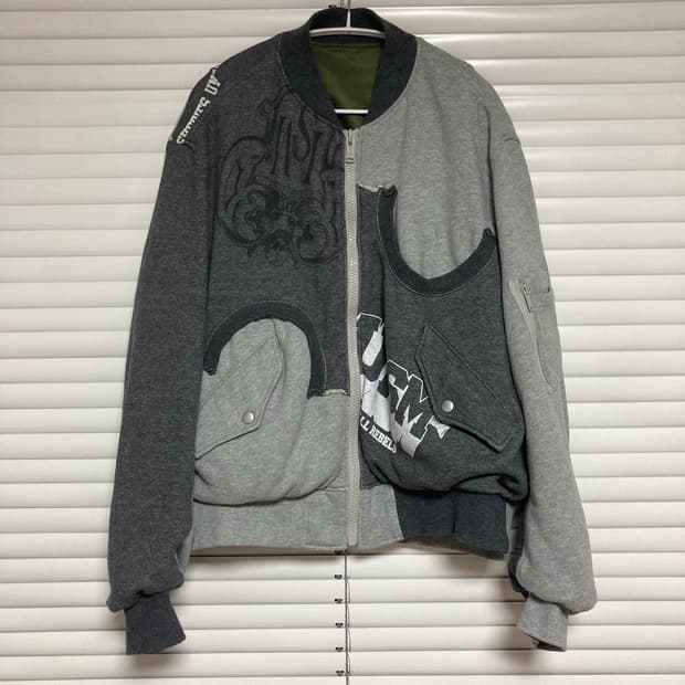 [3] 언더커버 리버시블  스웻 봄버 ma-1