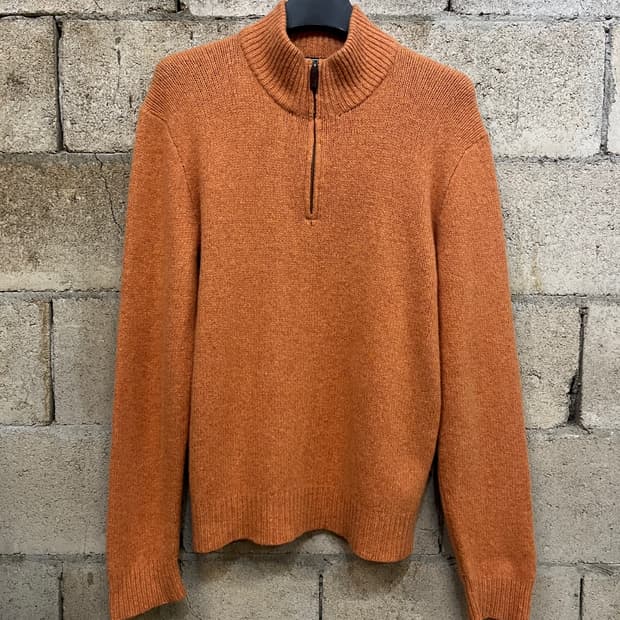 폴로 랄프로렌 메리노 울 하프집업 니트