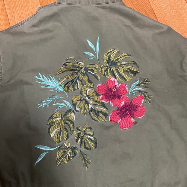 [L-100] 자라 플라워 자수 m65 빈티지 야상