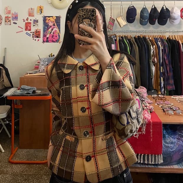체크 울자켓 [무배]