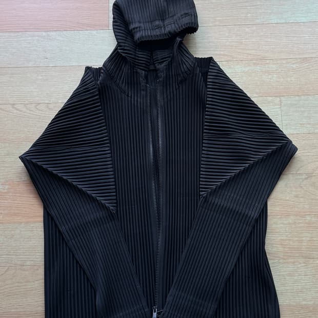 새상품) 이세이미야케 옴므플리세 후드 집업 블랙 2