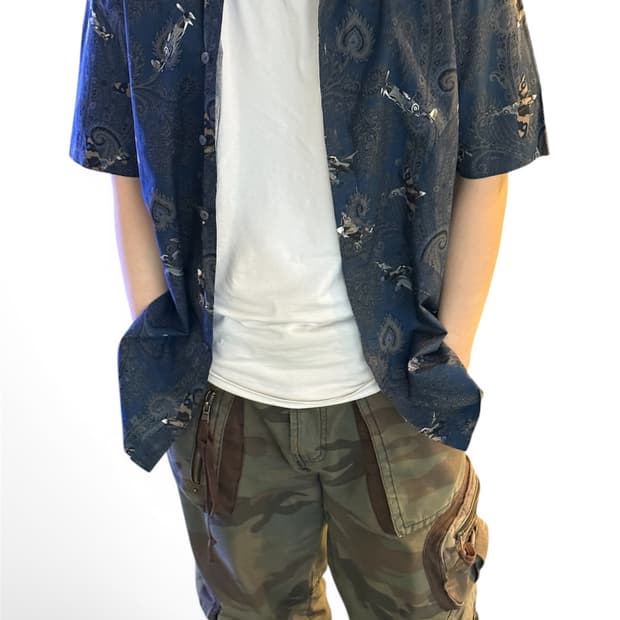 GIVENCHY Paris 페이즐리 셔츠