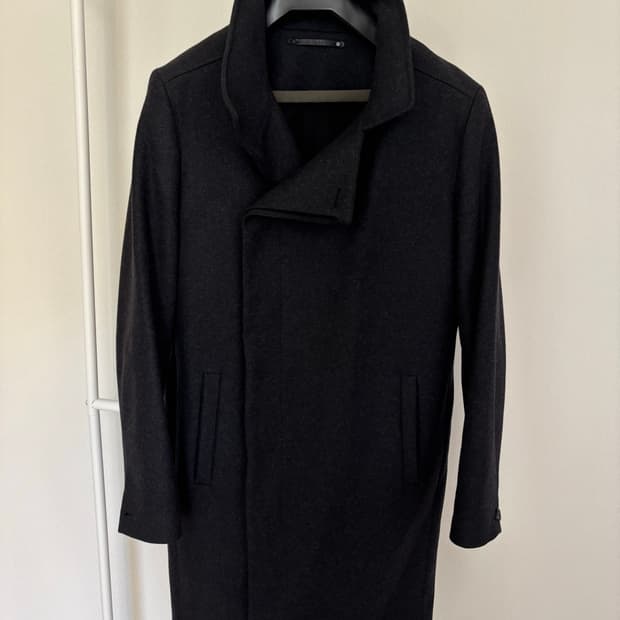 올세인츠 남성 이탈리아 울 코트 / L 사이즈~105/ 차콜