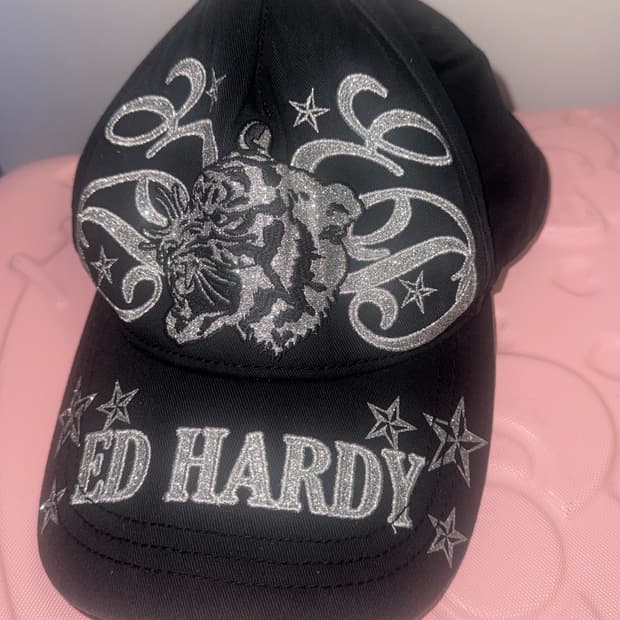 에드하디 볼캡 모자 은장 자수