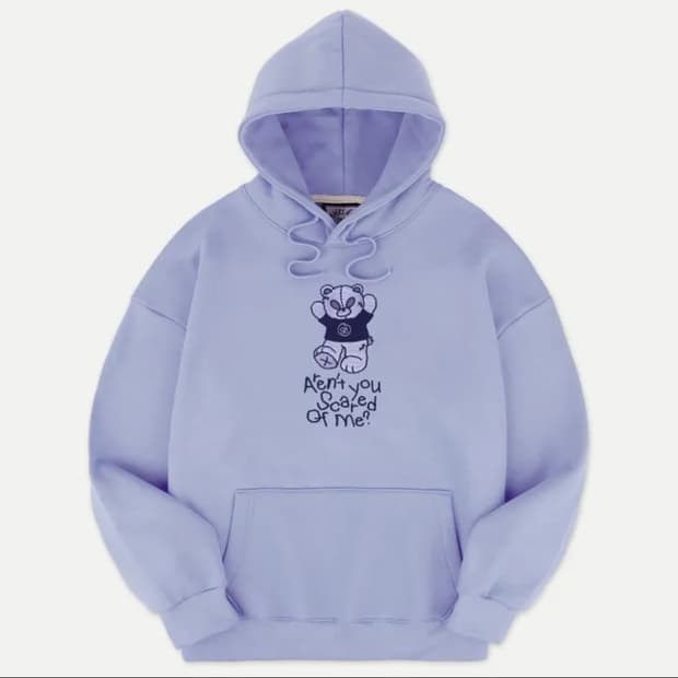 엠블러 Alien bear 에일리언 오버핏 기모 후드