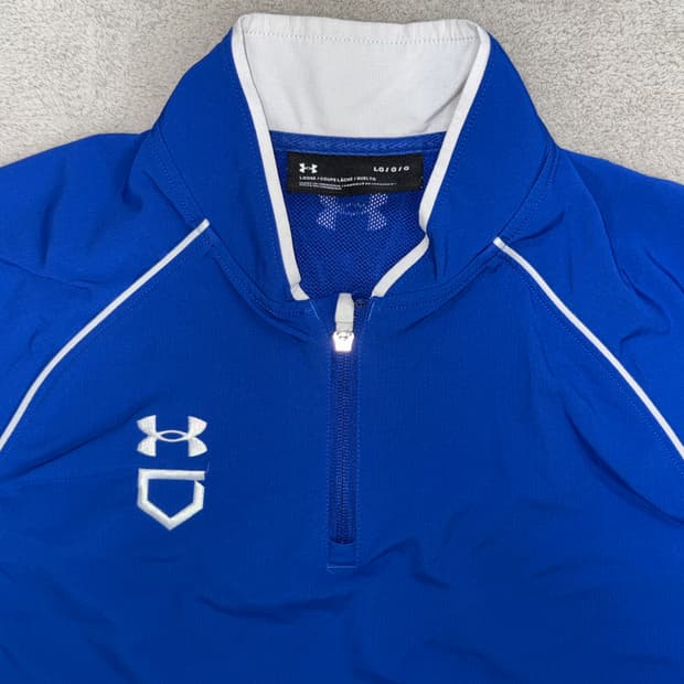 [S급] 실물존예 레어템 💛언더아머 블루 베이스볼 하프집업 L