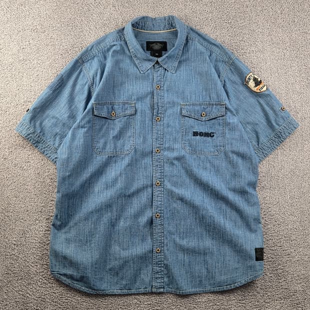 할리데이비슨 데님 반팔 셔츠 ( 3XL ) / 12878