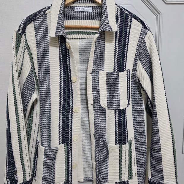 자라 자카드 셔츠 자켓