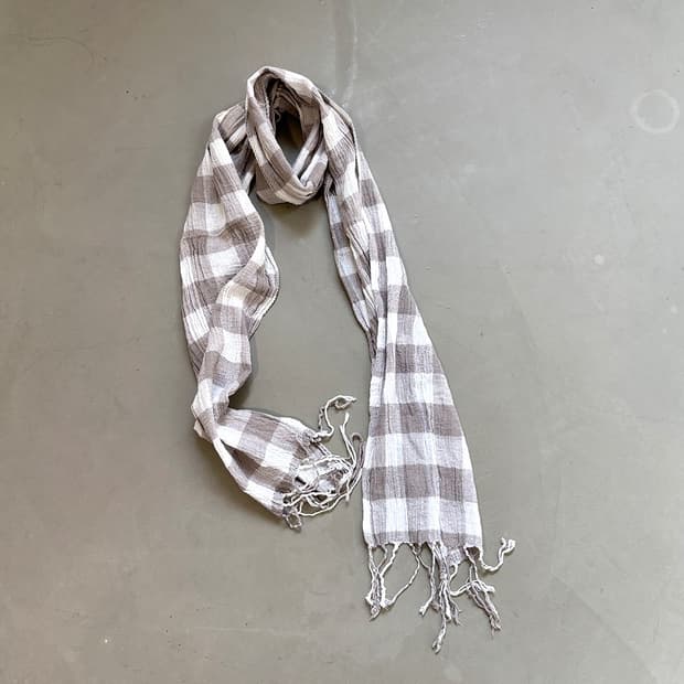 nerd check mori scarf