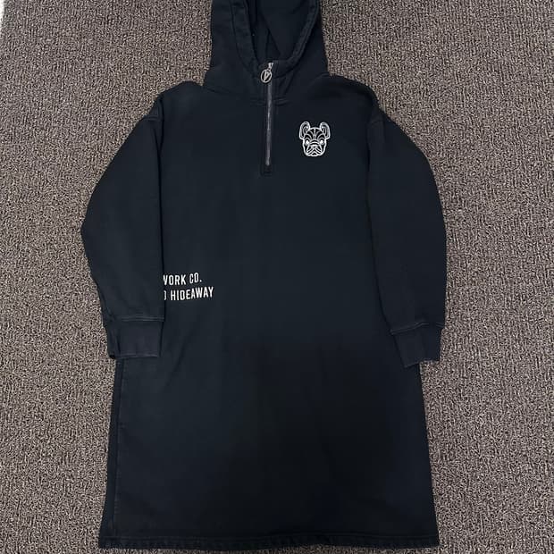 LIFEWORK 라이프워크 여성 롱 기모 원피스 블랙 F