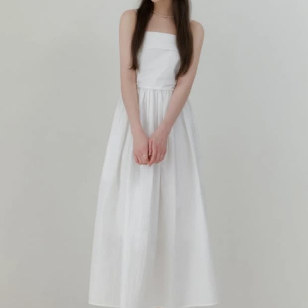 [리엘 RE_L] 뷔스티에 원피스 (화이트 / 택포함 새상품)