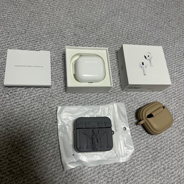 애플 에어팟 4 노이즈캔슬링 박스+케이스 보증기간 O
