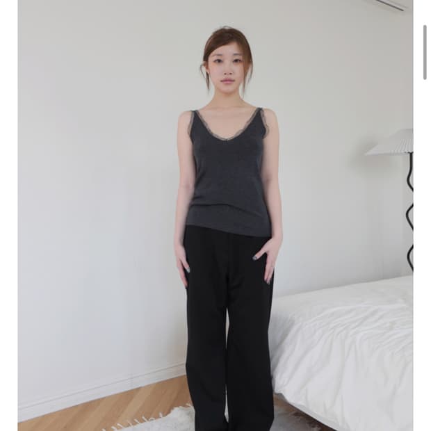 베이비랩 터치 레이스 슬리브리스 차콜