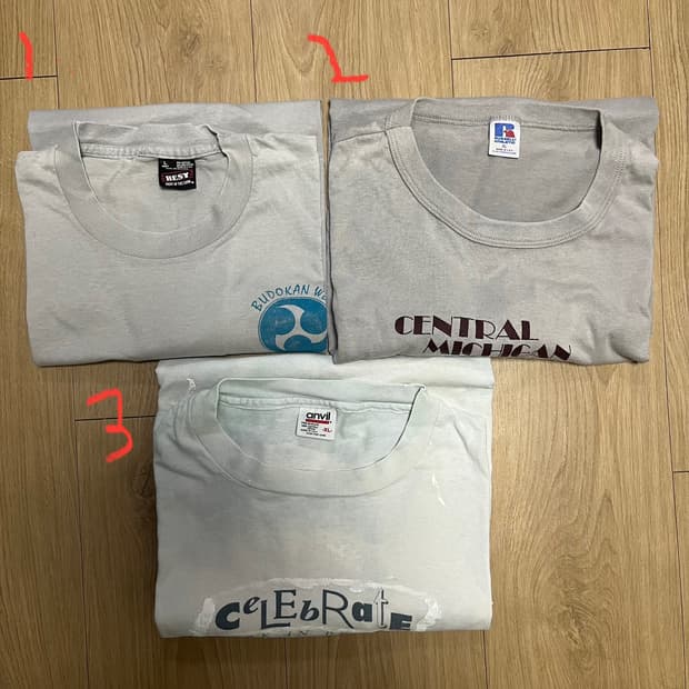 90s usa 빈티지 반팔 티셔츠 3장 일괄