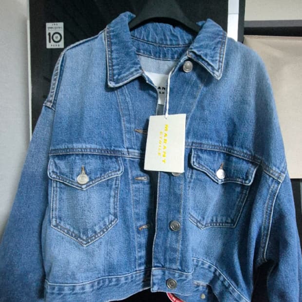 이자벨마랑 타디아 데님 청자켓 (라이트블루 색상, 38size)