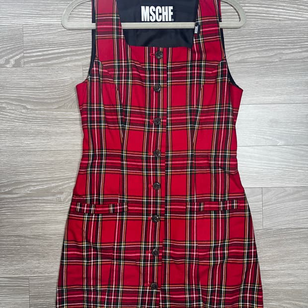 미스치프 체크 원피스