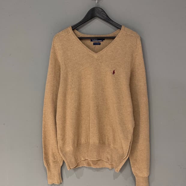 폴로랄프로렌 베이지 램스울 니트