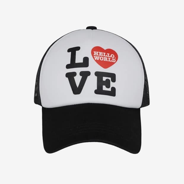 밈더위드로브 헬로월드러브메쉬캡