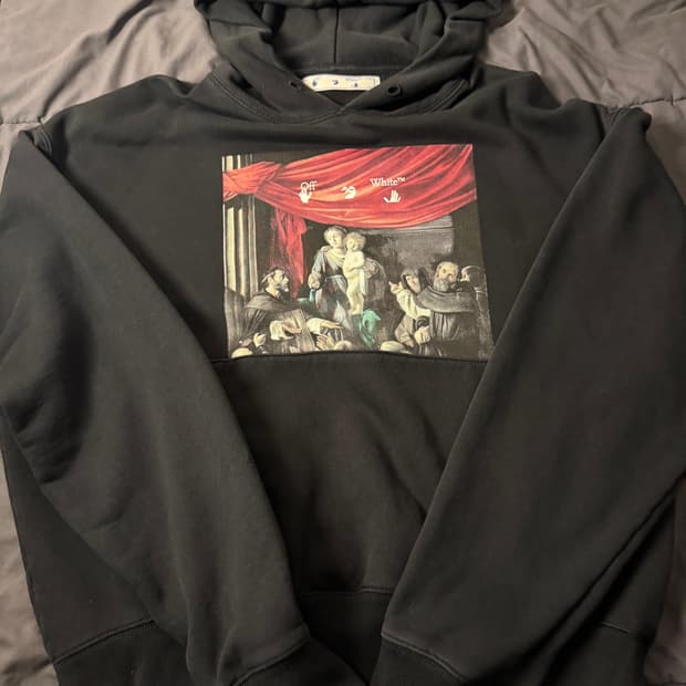 [M] 오프화이트 Off-White 카라바지오 애로우 후드 블랙 후드티