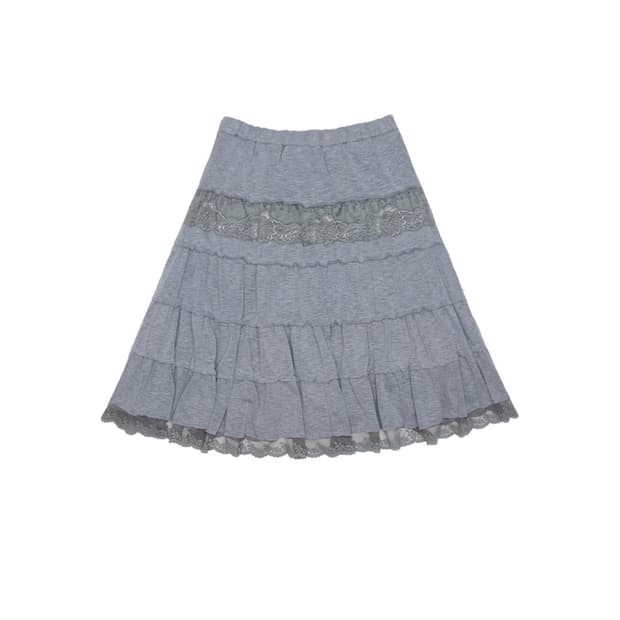 콜로신스 TALE MIDI SKIRT MELANGE