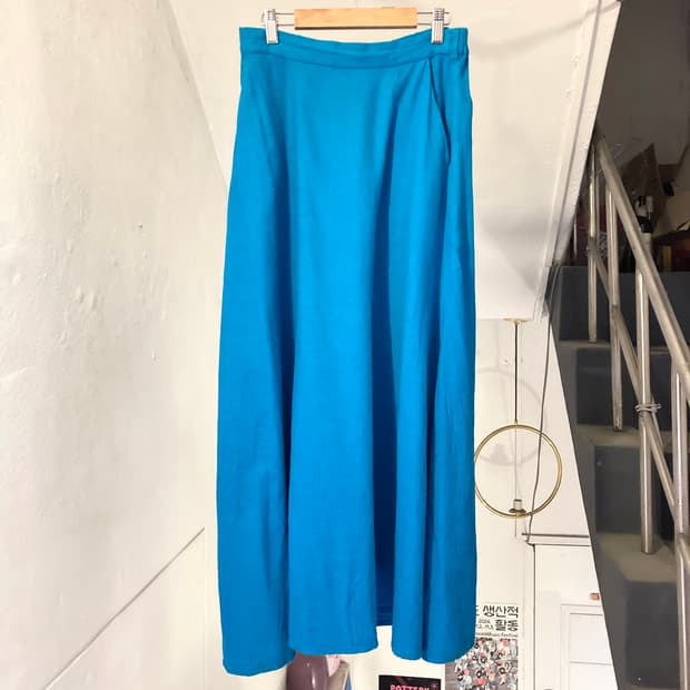 빈티지 청량 민트 스커트