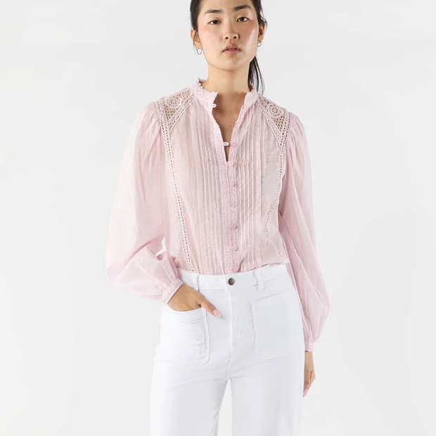 이자벨마랑 레이스 블라우스 핑크 새상품