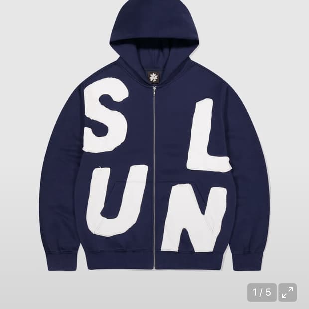 Capital Zip Up Hoodie Navy