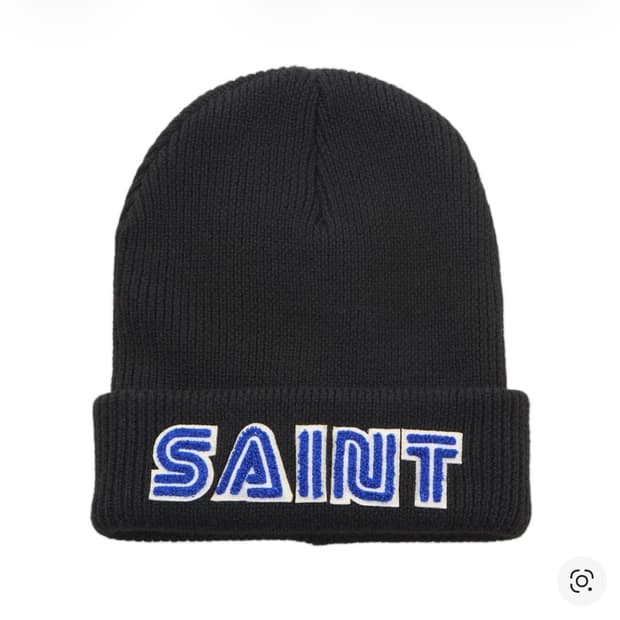 세인트 미카엘 x 세가 니트 캡 비니 블랙 콜라보 세인트마이클 saint