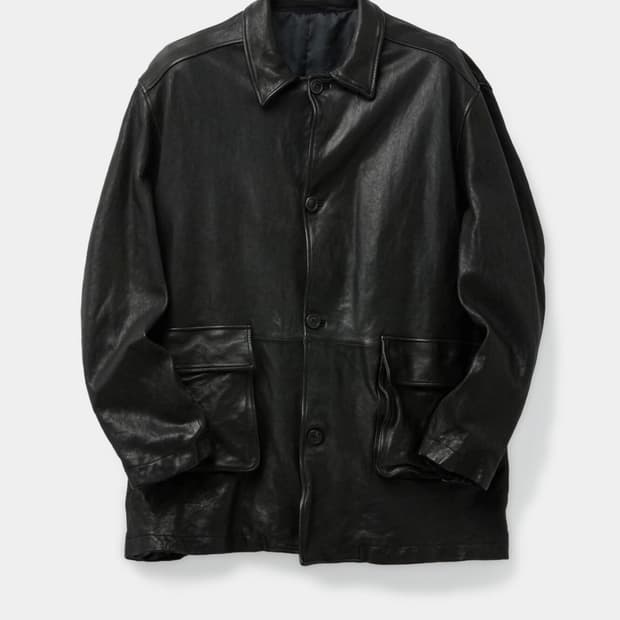 (구매글) L 쿠어 워시드 램스킨 레더 카 코트 구합니다