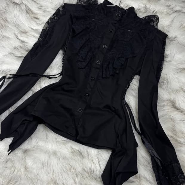 아케호무 블랙 레이스 고스로리로맨틱 탑