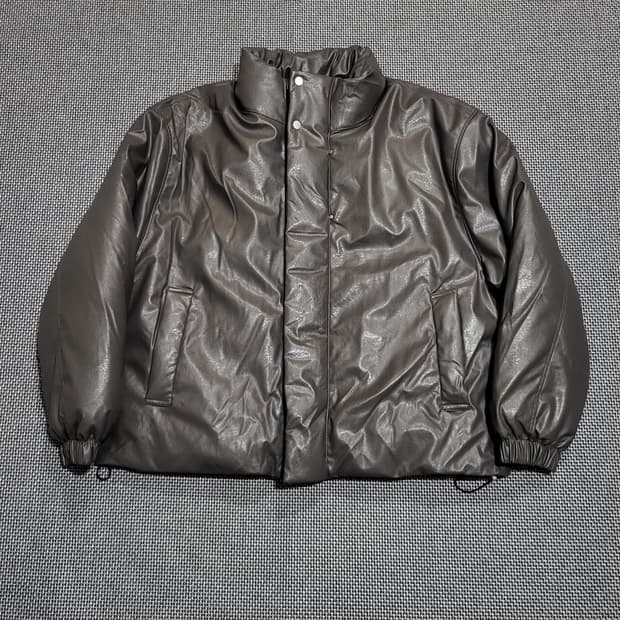 자라 페이크레더 패딩 점퍼 (XL)