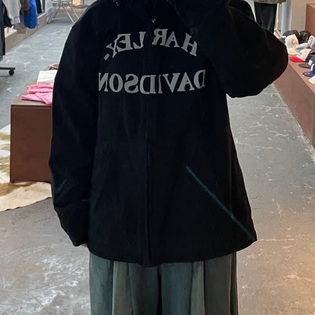 할리 데이비슨 블랙 후드 라이딩 자켓 H1926