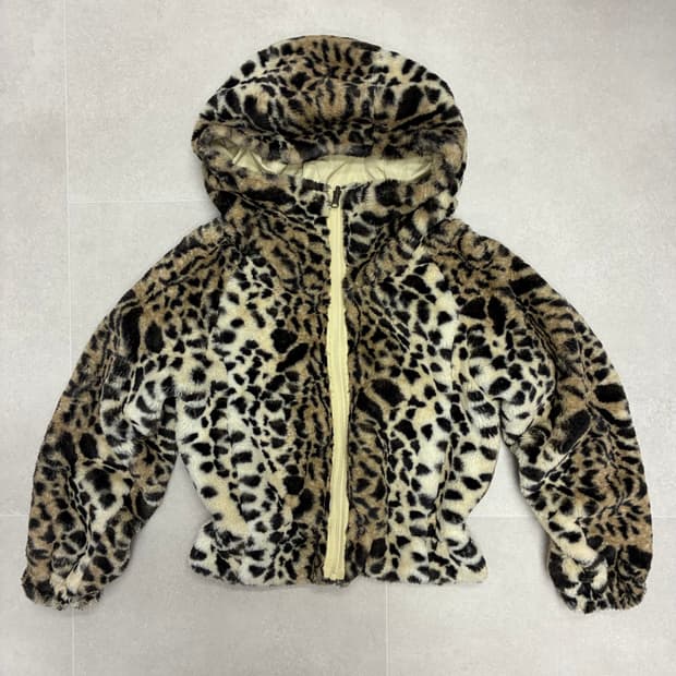 호피 퍼후드집업 