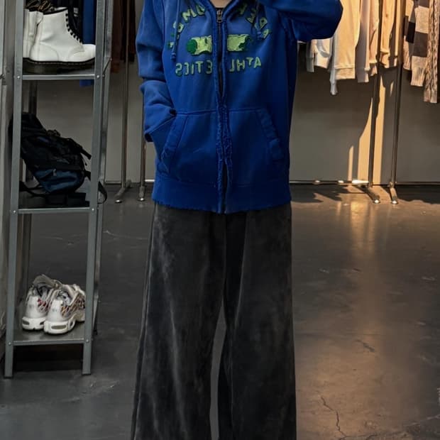 아베크롬비 빈티지 블루 후드집업 A2377