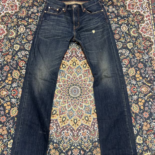 리바이스 523 가죽탭 데님