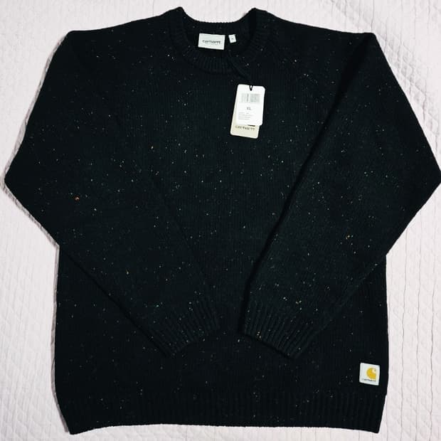 [XL]칼하트 앵글리스틱 니트 스웨터 블랙